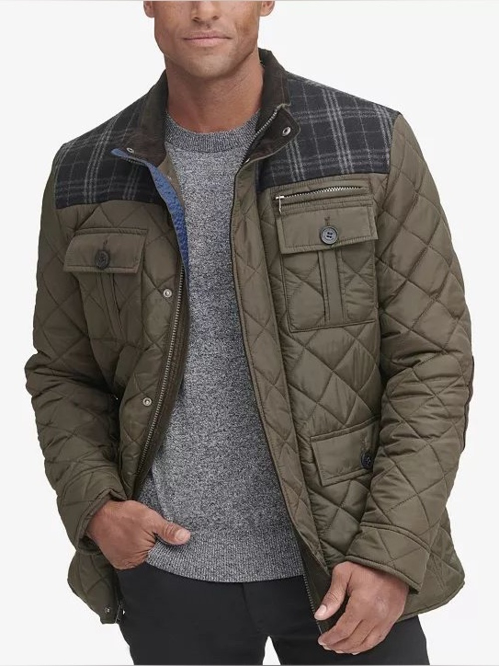 NWT, Cole Haan Signature Mixed Media Quilted Jacket size XL